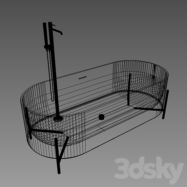 ex.t stand bathtub 3ds Max - thumbnail 2