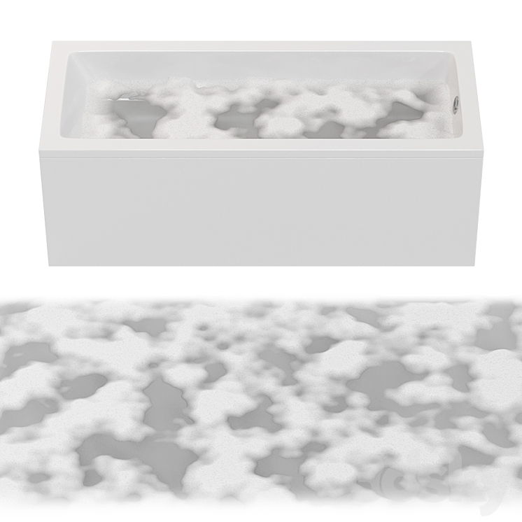 Foam and bath Villeroy and Boch Targa Plus solo 170×70 cm 3DS Max - thumbnail 2