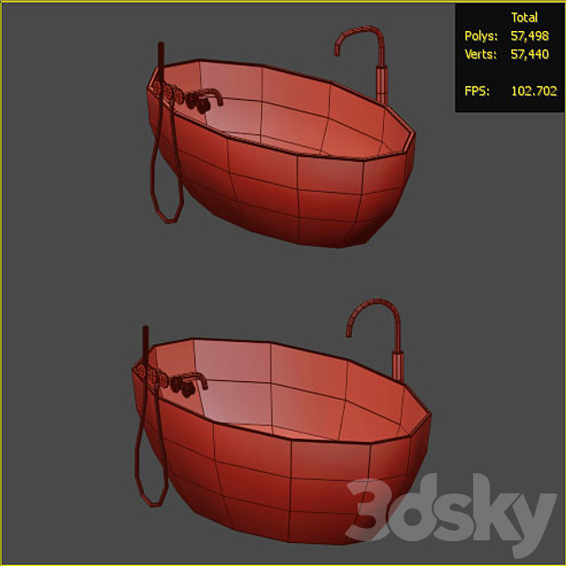 free_standing_bathtub_01 3DS Max Model - thumbnail 3