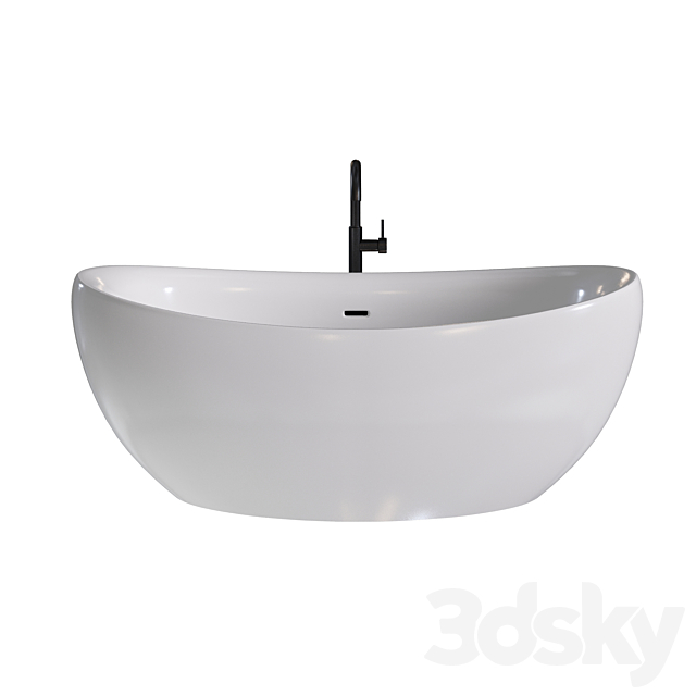 Freestanding bathtub Abber AB9236 3ds Max - thumbnail 2