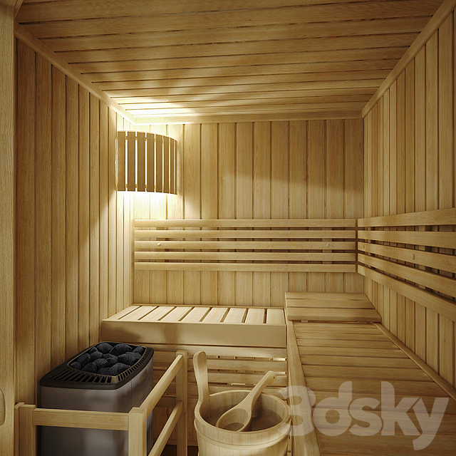 Harvia Variant sauna 3DS Max Model - thumbnail 2