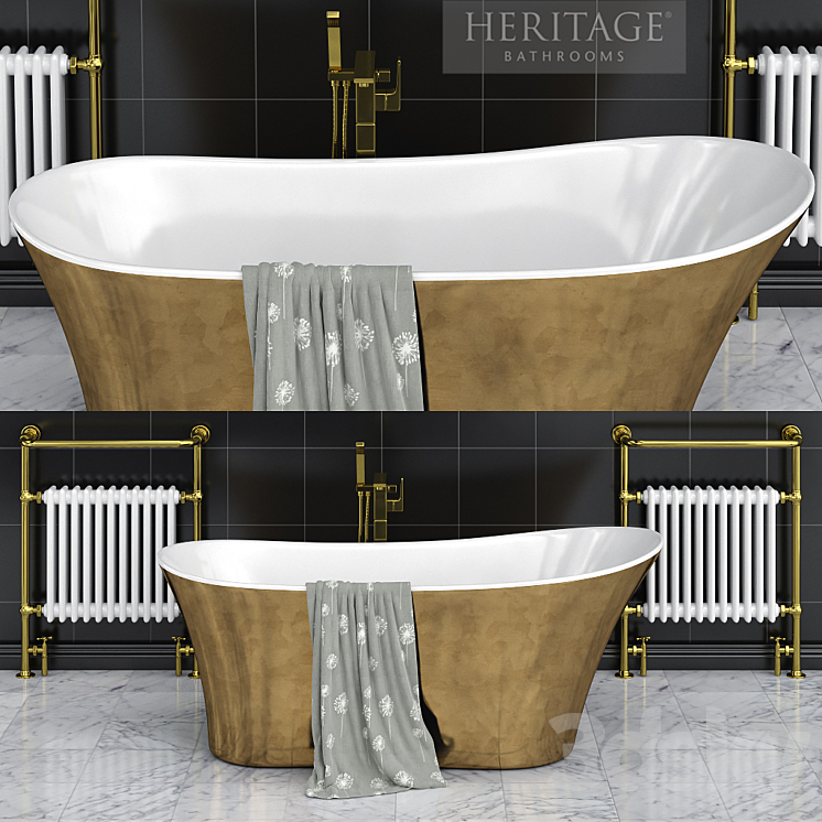 Heritage Holywell bath 3DS Max - thumbnail 2