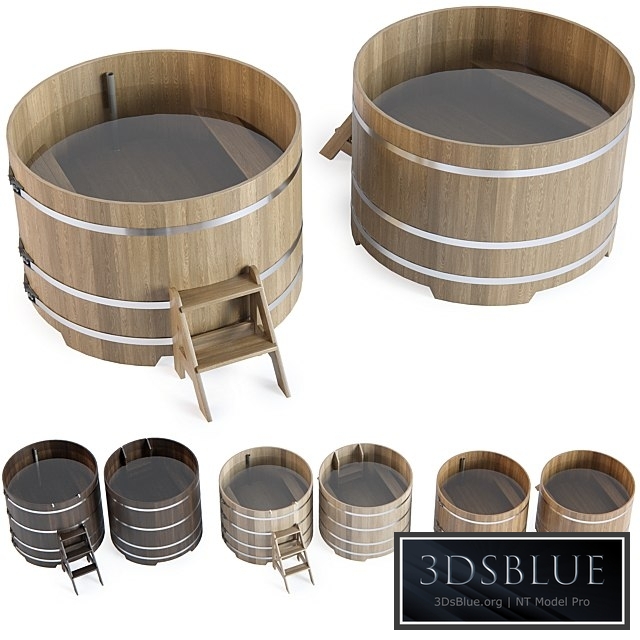 Hot tub round d1500mm from Bentwood 3DS Max - thumbnail 3