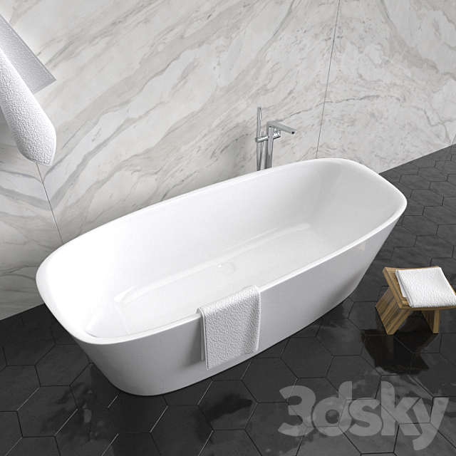 Ideal Standard Bathtub Dea and Melange Mixer 3DS Max Model - thumbnail 2