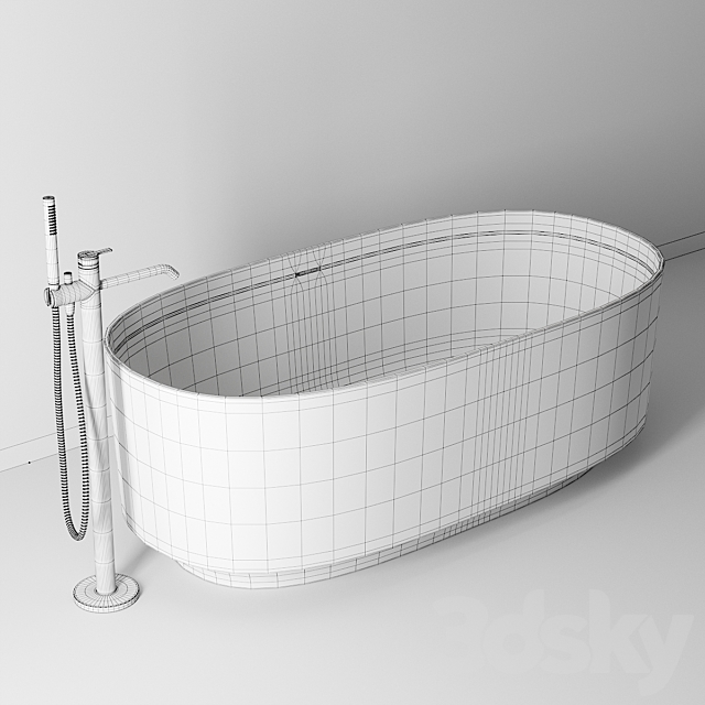 Inbani Arc Bathtub 3DS Max Model - thumbnail 5