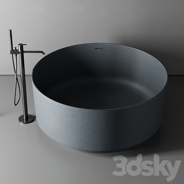 Inbani Arc Round Bathtub 3DS Max Model - thumbnail 2