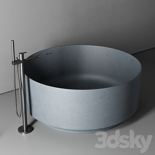 Inbani Arc Round Bathtub 3DS Max Model - thumbnail 3