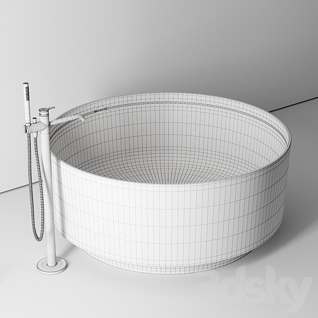 Inbani Arc Round Bathtub 3DS Max Model - thumbnail 5