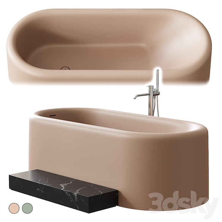 Inbani Ease Bathtub 3DS Max Model - thumbnail 2