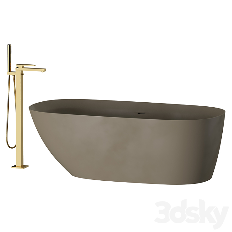 INBANI Forma Bathtub 3DS Max Model - thumbnail 1