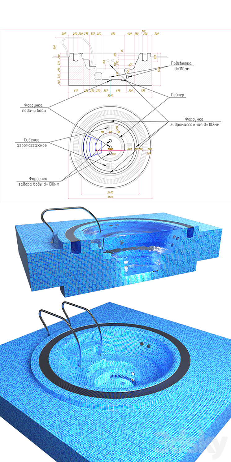 Jacuzzi 3DS Max - thumbnail 2