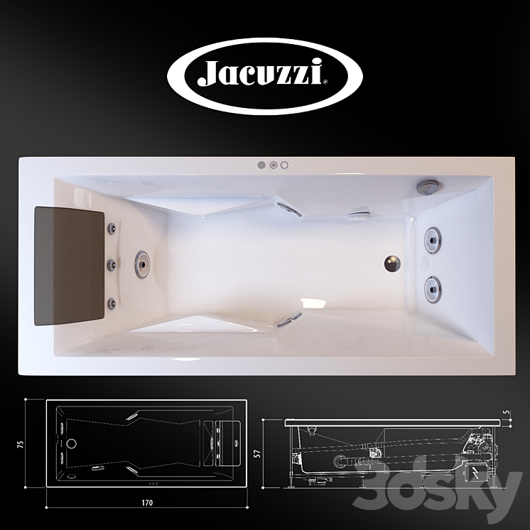 Jacuzzi MyWay 170 3DS Max Model - thumbnail 1