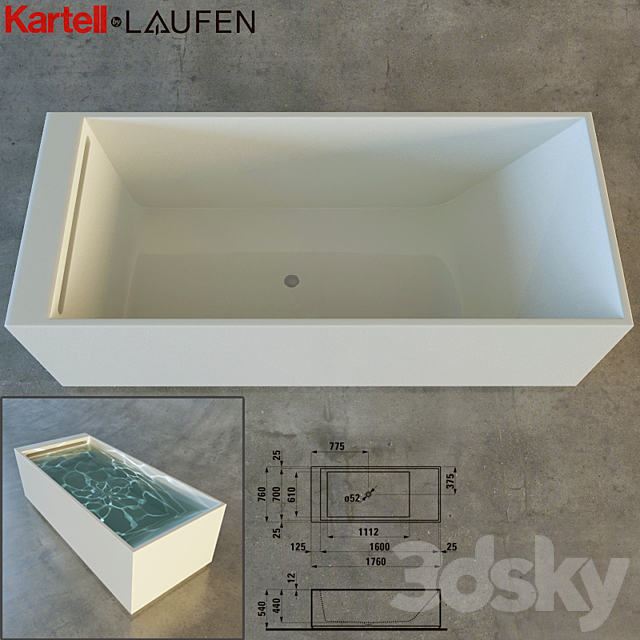 Kartell by LAUFEN 22332 3ds Max - thumbnail 1