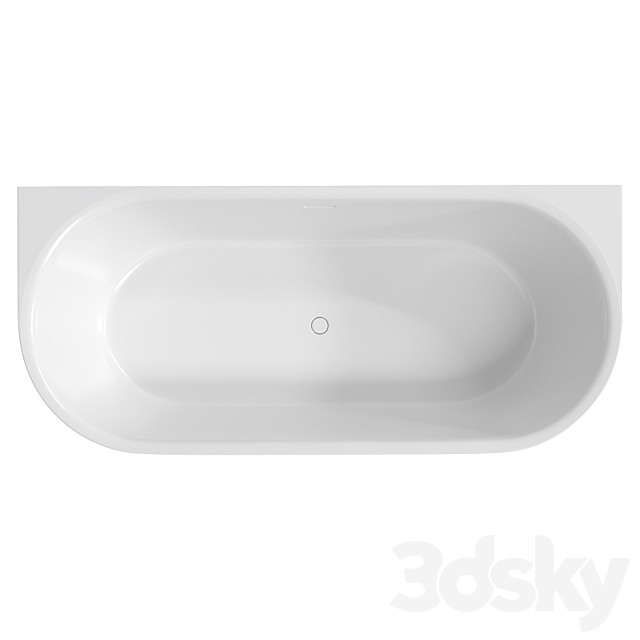 Knief Fresh Wall 180x80x60 Wall Bathtub 3ds Max - thumbnail 2