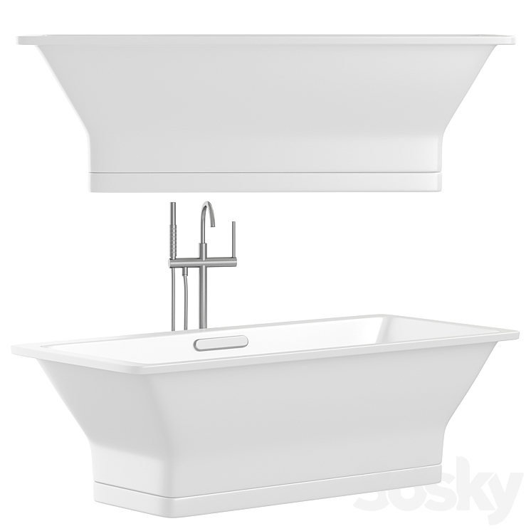 “Kohler 67″” x 31.5″” Freestanding Soaking Tub with Center Drain from the Reve” 3DS Max Model - thumbnail 1