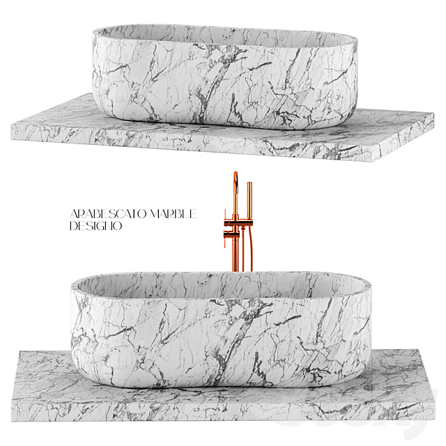 Lusso Bath Marble 3DS Max Model - thumbnail 5