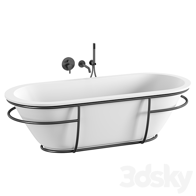 Luxe Freestanding Stone Bath 1800 M 3DS Max Model - thumbnail 2