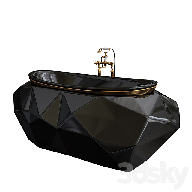 Maison Valentina Bath Black 3DS Max Model - thumbnail 2