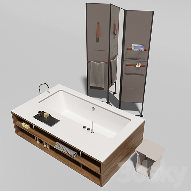 makro bathroom set 3ds Max - thumbnail 1