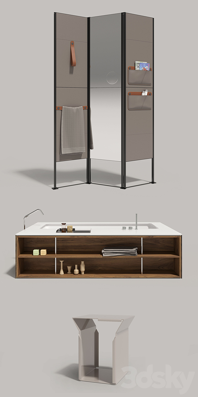 makro bathroom set 3ds Max - thumbnail 2