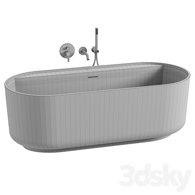 MASTELLO FREESTANDING STONE BATH 1600MM 3DS Max Model - thumbnail 4