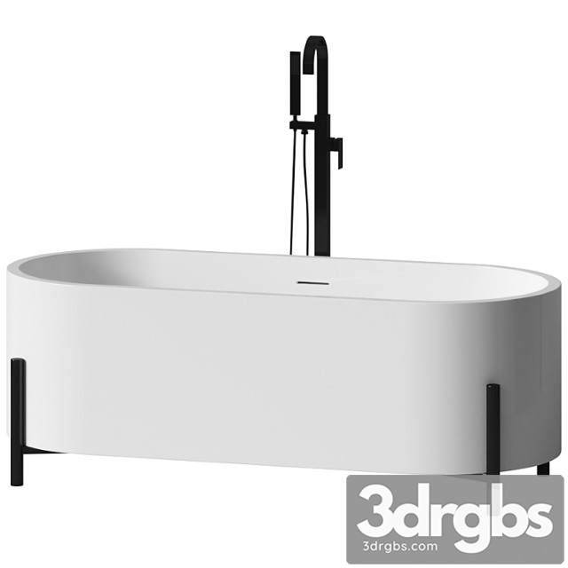 Milano freestanding solid surface bathtub by riluxa - thumbnail 1