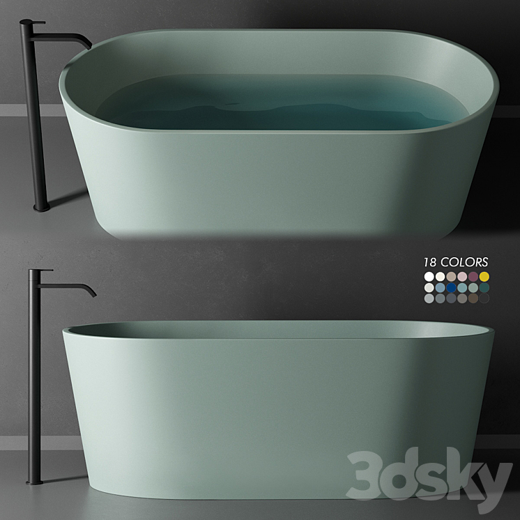 Nic Design Bay Bathtub 3DS Max - thumbnail 1