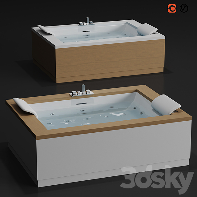 Novellini Sense Dual Bathtub 3ds Max - thumbnail 1