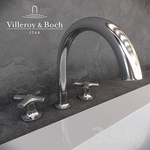 Oberon bathroom mixer LaFleur classique. Villeroy & Boch 3DS Max Model - thumbnail 2