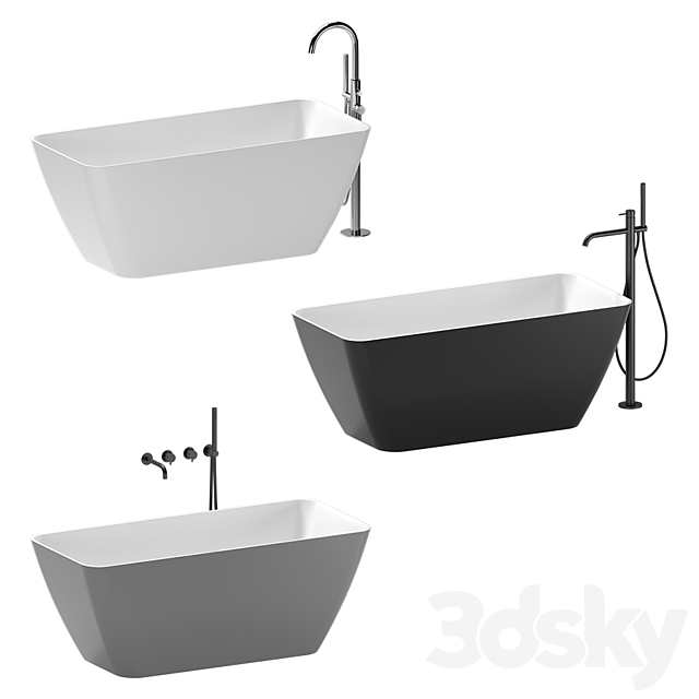 Omnires Parma Bath 3DS Max Model - thumbnail 2