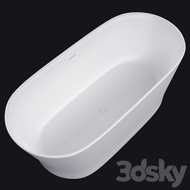 Porcelanosa SLIM _ freestanding bathtub 3ds Max - thumbnail 2