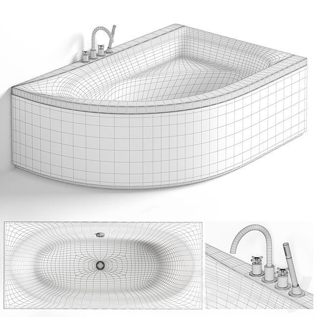 Radaway baths + Steinberg bath _ shower mixer 3ds Max - thumbnail 3