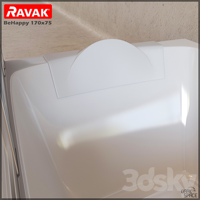 Ravak BeHappy 170×75 3DSMax File - thumbnail 3