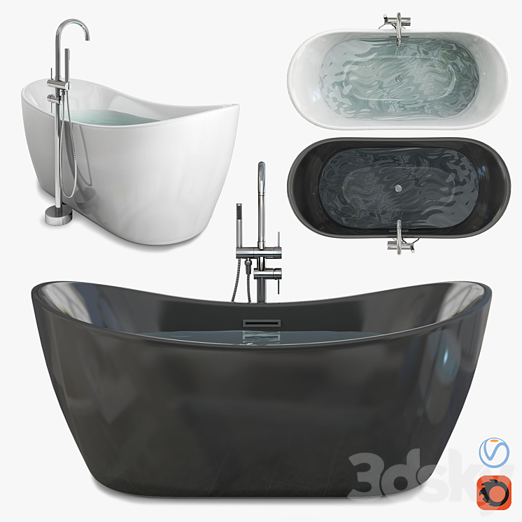 Rea Ferrano Bath 3DS Max Model - thumbnail 1