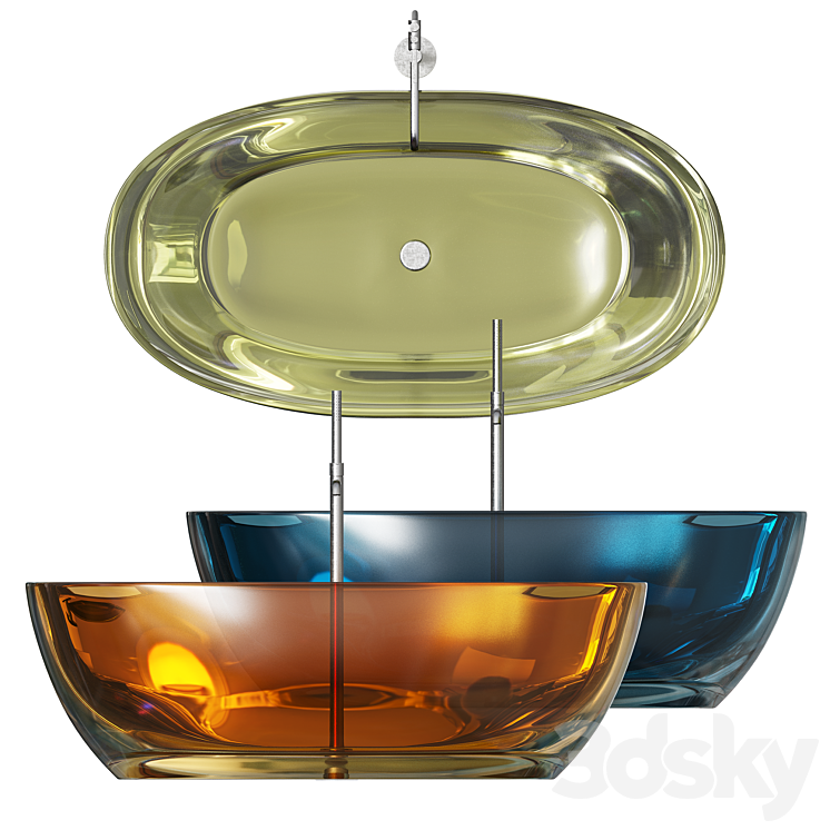 Reflex Color Bathtub by Antonio Lupi 3DS Max - thumbnail 1