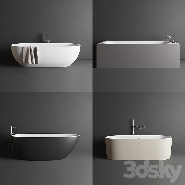 Rexa design bathtubs 3DS Max - thumbnail 1