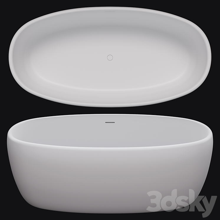 Salini LUCE bathtub 3DS Max Model - thumbnail 1