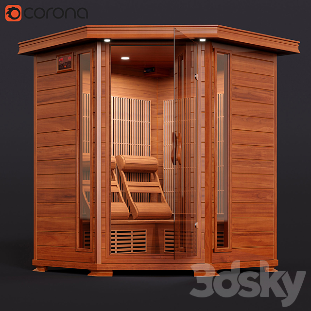 Sauna Heatwave SA1312 3ds Max - thumbnail 1