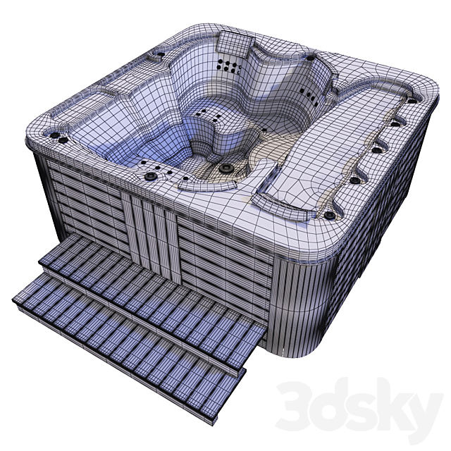 Spa jacuzzi 3ds Max - thumbnail 3