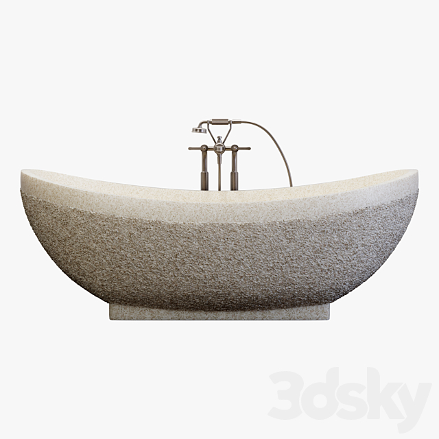 Spiritofstone-terrazzo old boat white 3DSMax File - thumbnail 2