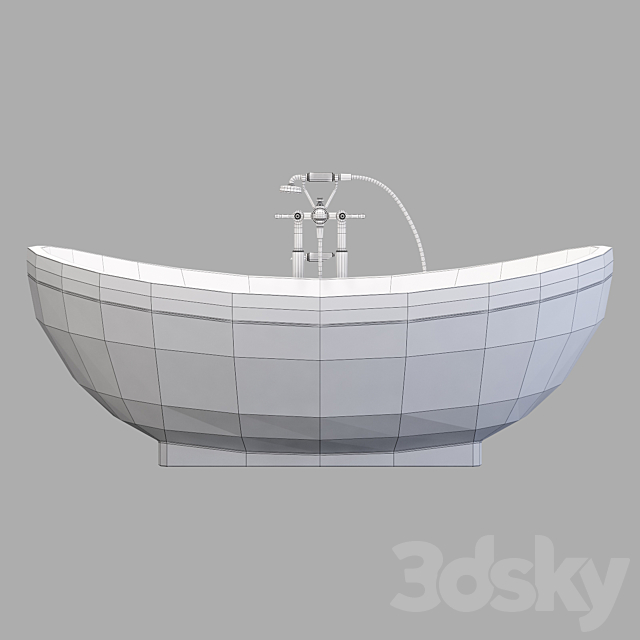 Spiritofstone-terrazzo old boat white 3DSMax File - thumbnail 6