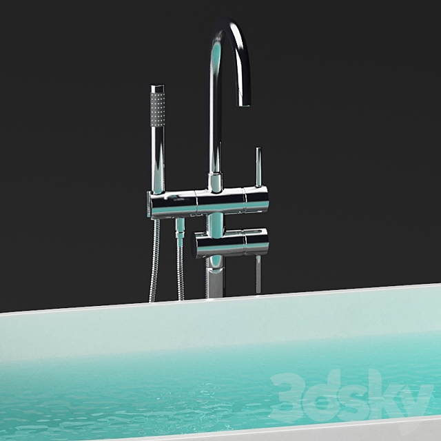 Stone bathtub Holbi Venus Solid Surface + Gerhans 3ds Max - thumbnail 2