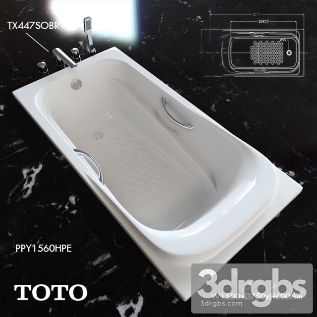 Toto Bathtub 3dsmax Download - thumbnail 1