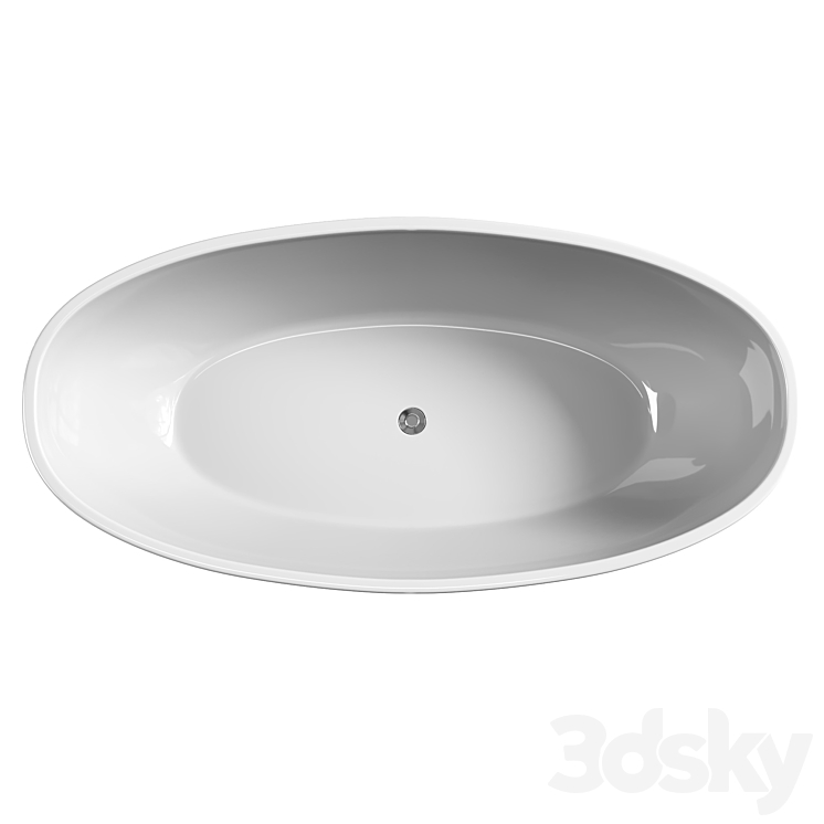 Victoria + Albert Barcelona Classic freestanding oval bath 3DS Max Model - thumbnail 2