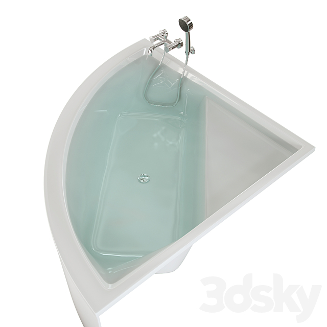 Villeroy & Boch bathtub Subway 3ds Max - thumbnail 2