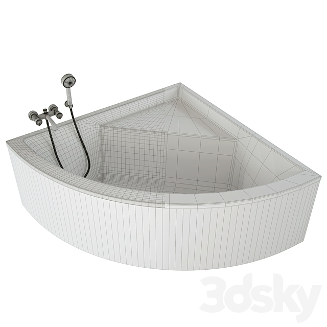 Villeroy & Boch bathtub Subway 3ds Max - thumbnail 3