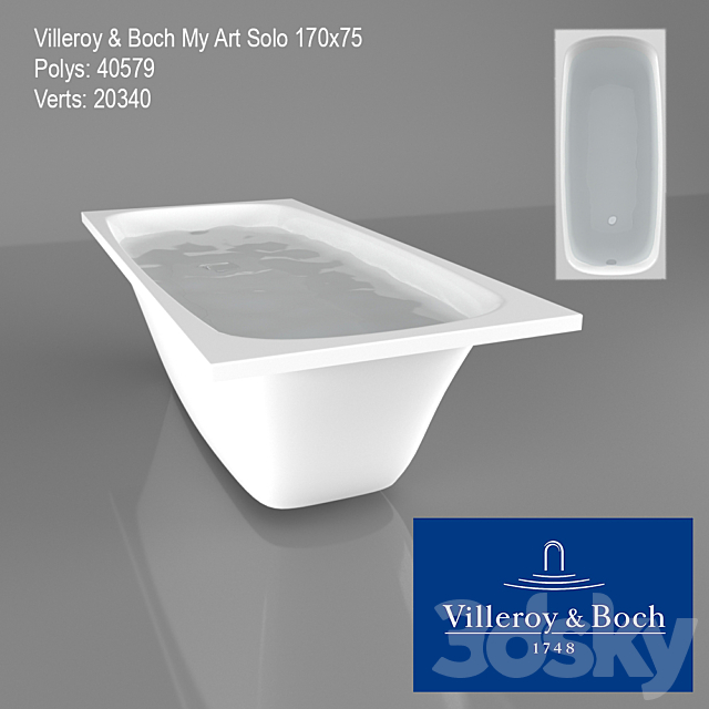 Villeroy & Boch My Art Solo 170×75 3ds Max - thumbnail 1