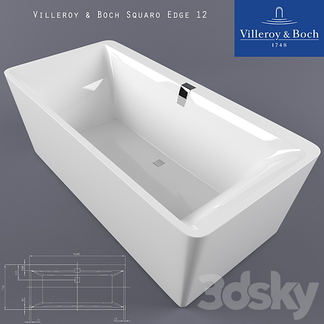 Villeroy&boch squaro edge 12 3ds Max - thumbnail 1