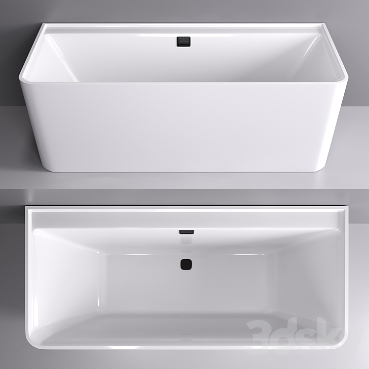 Wall-mounted bathtub Villeroy & Boch Collaro 3DS Max - thumbnail 1