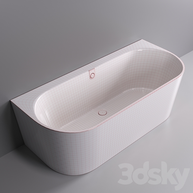 Wall-mounted bathtub Villeroy & Boch Oberon 2.0 3DS Max Model - thumbnail 3